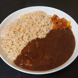 レトルトで作る☆玄米の和風カレー